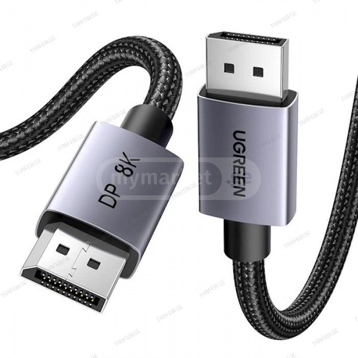 ვიდეო კაბელი UGREEN 25905 8K  DP To DP Cable 2M Black/Gray