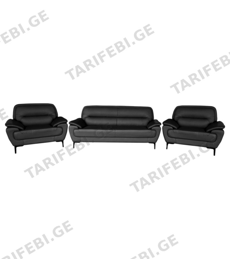 დივანი 3+1+1 #FSMD-H136 ფერი: BLACK