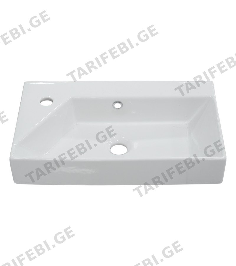 ხელსაბანი 55-სმ STANCE #17055-101 ფერი : Glossy White მწ. LUCCO