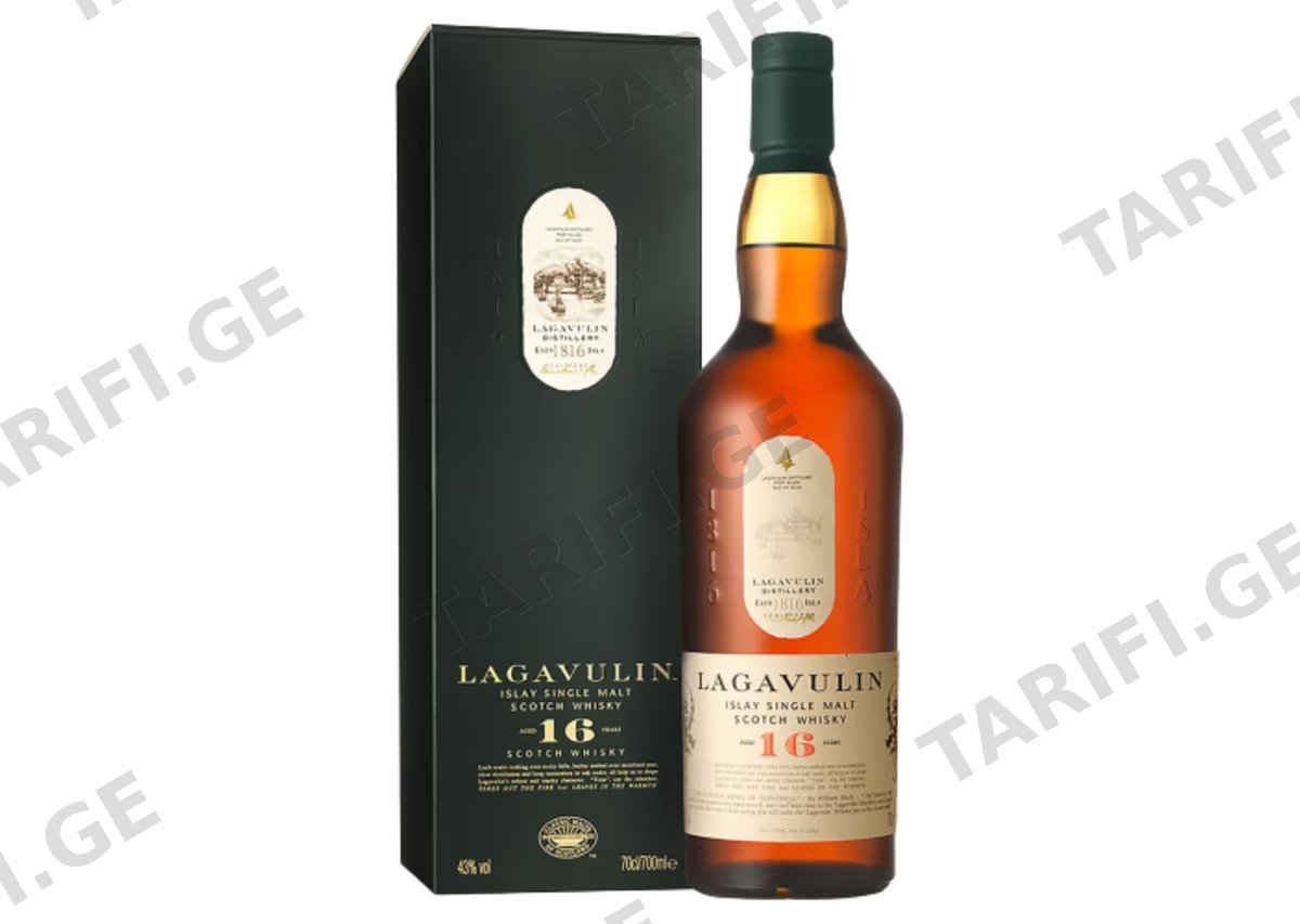 შოტლანდიური ვისკი Lagavulin, 16 წლიანი - 0.7L