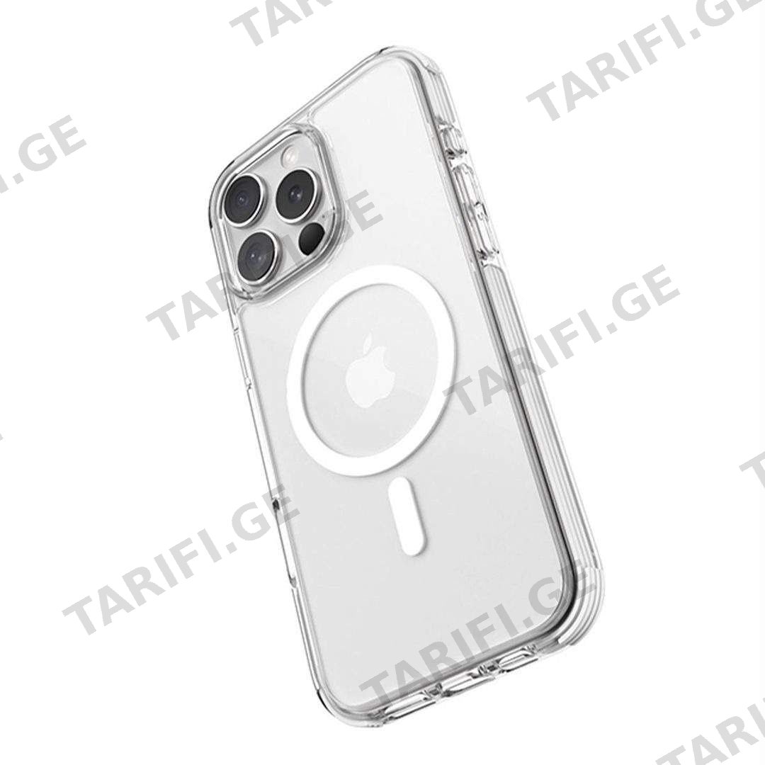iPhone 16 Pro Max Magsafe case გამჭვირვალე ქეისი