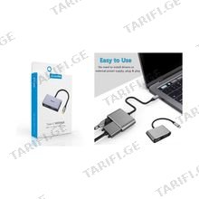 Jasoz H105 (T-H105) Type-C to HDMI+VGA Adapter 4K გადამყვანი