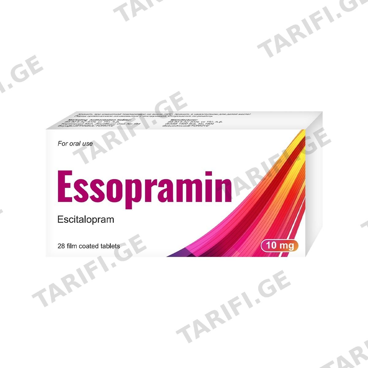 ესსოპრამინი - Essopramin 10მგ 28 ტაბლეტი