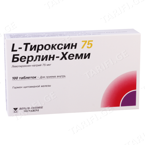 ლ-თიროქსინი ბერლინ-ჰემი ტაბლეტი 75მკგ #100
