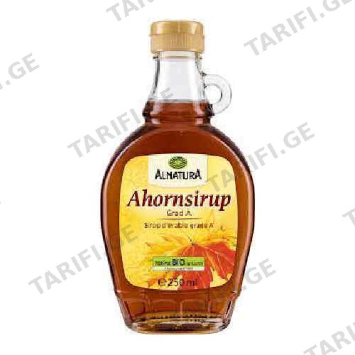 ნეკერჩხლის სიროფი ორგანული /Alnatura/250მლ