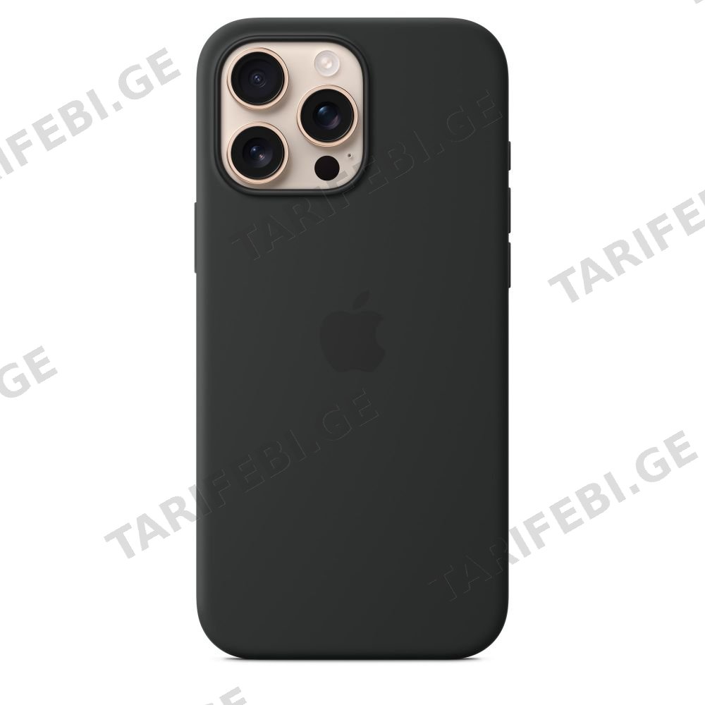 ქეისი iPhone 16 Pro Max Silicone Case - Black MYYT3ZM/A