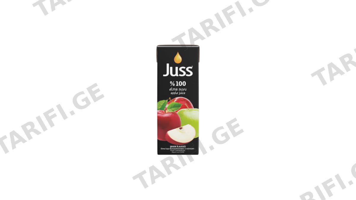 JUSS ვაშლის წვენი 100%-200მლ