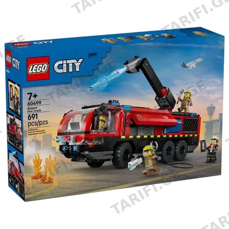 ასაწყობი კონსტრუქცია LEGO CITY 60499 აეროპორტის სახანძრო მანქანა 691 ნაწილი
