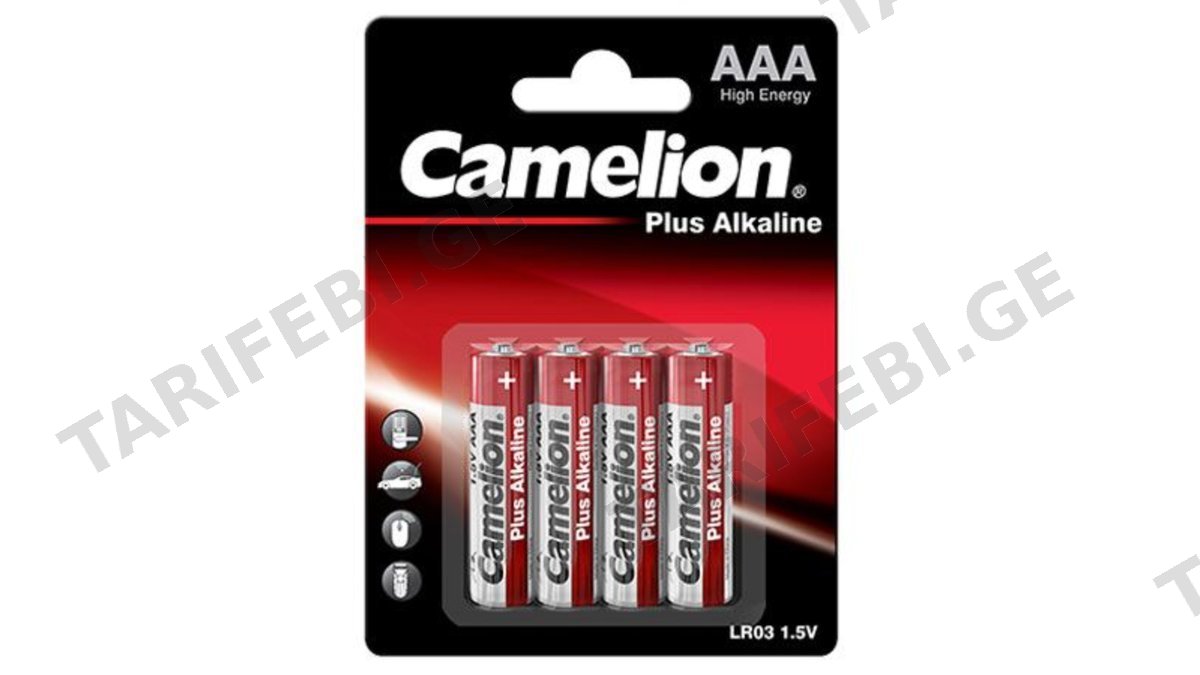 Camelion Alkaline ელემენტი AAA ზომა. 4ც-შეკვრა