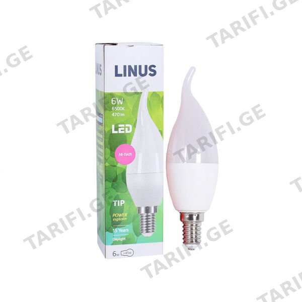 დეკორატიული ნათურა 6ვტ 6500კ LINUS E14 Lin64-7447