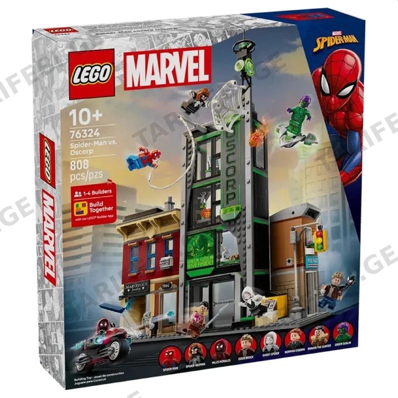 ასაწყობი კონსტრუქცია LEGO 76324 MARVEL SPIDER-MAN VS. OSCORP 808 ნაწილი