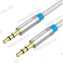 VENTION P350AC200-W 3.5mm Male to Male Audio Cable 2M White Metal Type აუდიო კაბელი