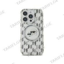 Karl Lagerfeld Magsafe IML Hard Case Karl & Choupette iPhone 16 Pro KLOHMP16LHMCKMHT Transparent მობილური ტელეფონის ქეისი