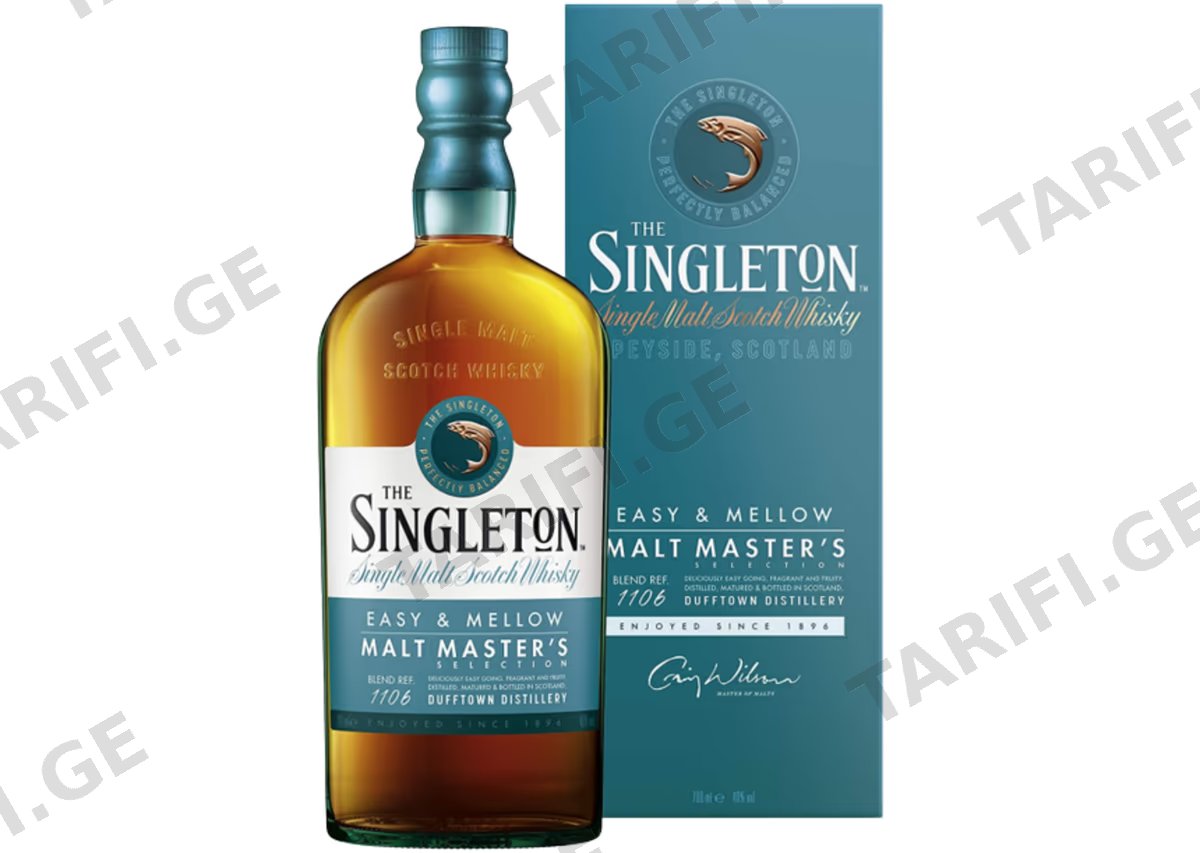 ერთალაოიანი შოტლანდიური ვისკი Singleton of Dufftown Malt Master's - 0.7L