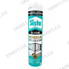 უნივერსალური სილიკონის ჰერმეტიკი Henkel Sista Silicone Universal 310 მლ შავი