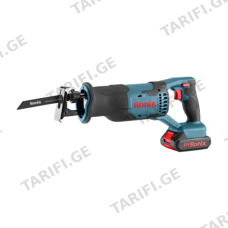 ხმლისებრი ხერხი აკუმულატორის Ronix 8621 20V 1x2.0 Ah