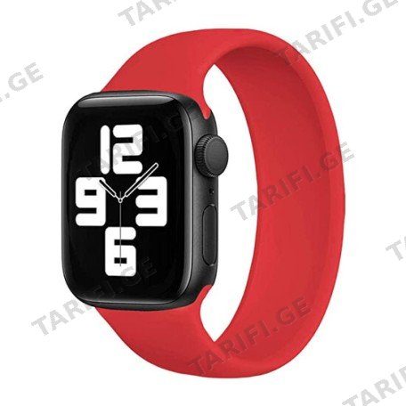 Band For Apple Watches Series 6/SE Solo Loop Red