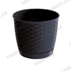 ქოთანი პლასტმასის Ratolla DRLO S433 შავი 30 სმ