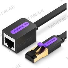 VENTION ICBBD VENTION ICBBD Flat Cat.7 Extension Patch Cable 0.5M Black