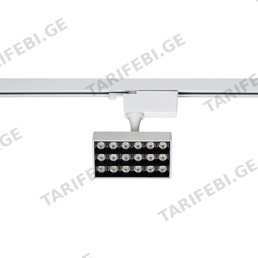 სანათი ტრეკი DPM LED X-LINE 10W 4000K 900Lm თეთრი STR2-10W-W