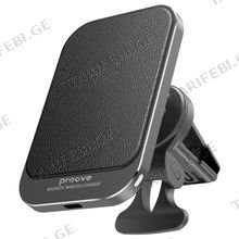 Proove Wireless Charging Car Holder Square Magnetic Pro 15W metal gray მანქანის უსადენო დამტენი