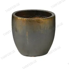 ქოთანი კერამიკული Mega Collections Glazed Egg Pot Bronze 38x32სმ 39ლ