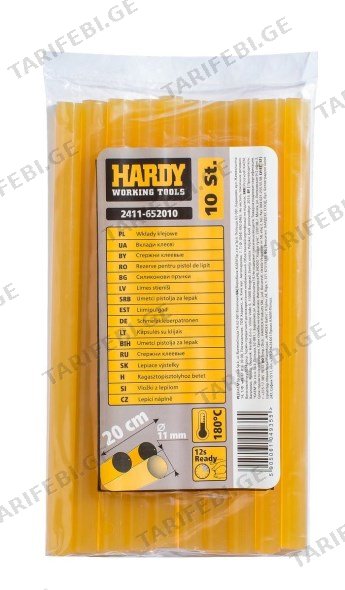წებოს ჩხირები Hardy 2411-652010 200x11 მმ 10 ც