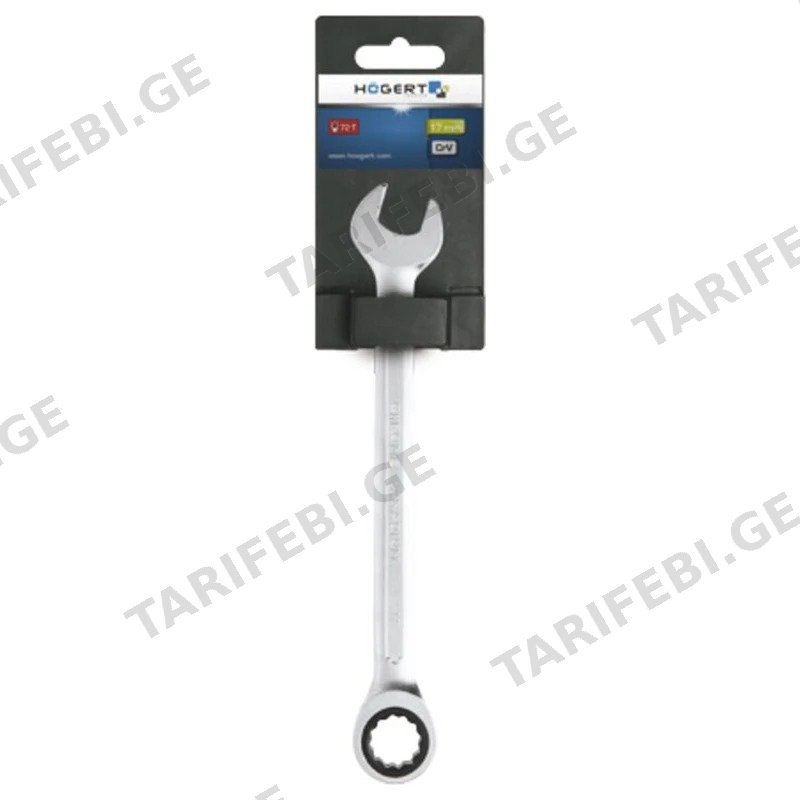 ქანჩგასაღები ორმხრივი ხრუტუნით HOGERT HT1R030 30 მმ 72T