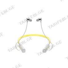 JG4 FLASHING LED NECK MOUNTED WIRELESS EARPHONE YELLOW ყურსასმენი