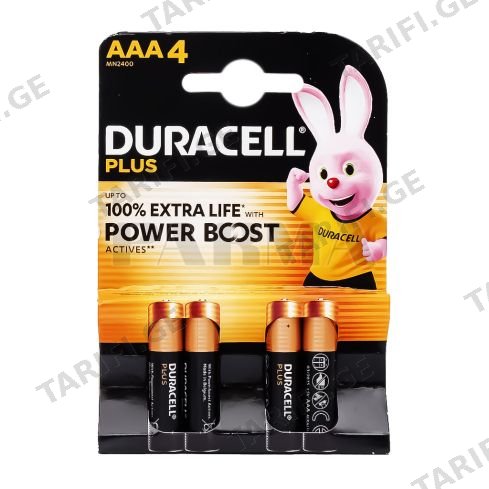 DURACELL ელემენტი BASIC AAA K4-4ც