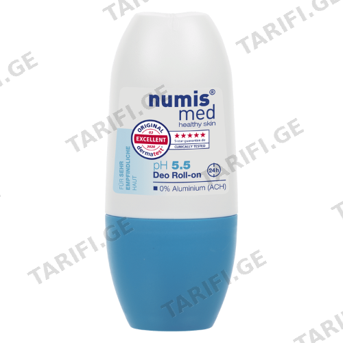 ნუმის მედ - pH 5.5-სენსიტივი დეოდორანტი ბურთულიანი 50მლ