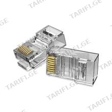 VENTION IDBR0-100 Cat.5E UTP RJ45 Modular Plug Transparent 100 Pack ქსელის ადაპტერი