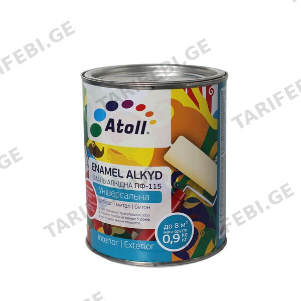 0.8კგ ემალის საღებავი მწვანე ATOLL ПФ-115