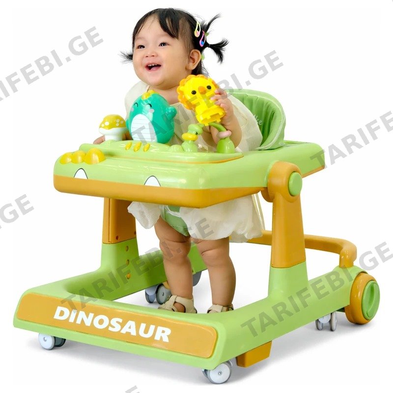 საბავშვო ჭოჭინა GOLDEN CHILD BABY 519-G სილიკონის ბორბლებით