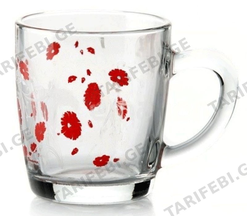 მინის ჩაის ჭიქა (350 ML, 2 PCS)