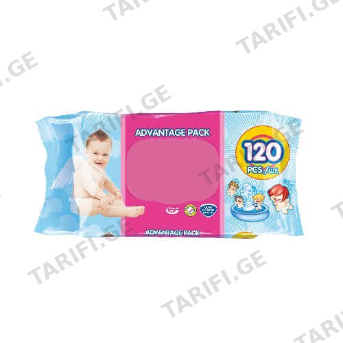 ბავშვის სველი ხელსახოცი ენჯელს დაიპერ /Compact/ 120 ც