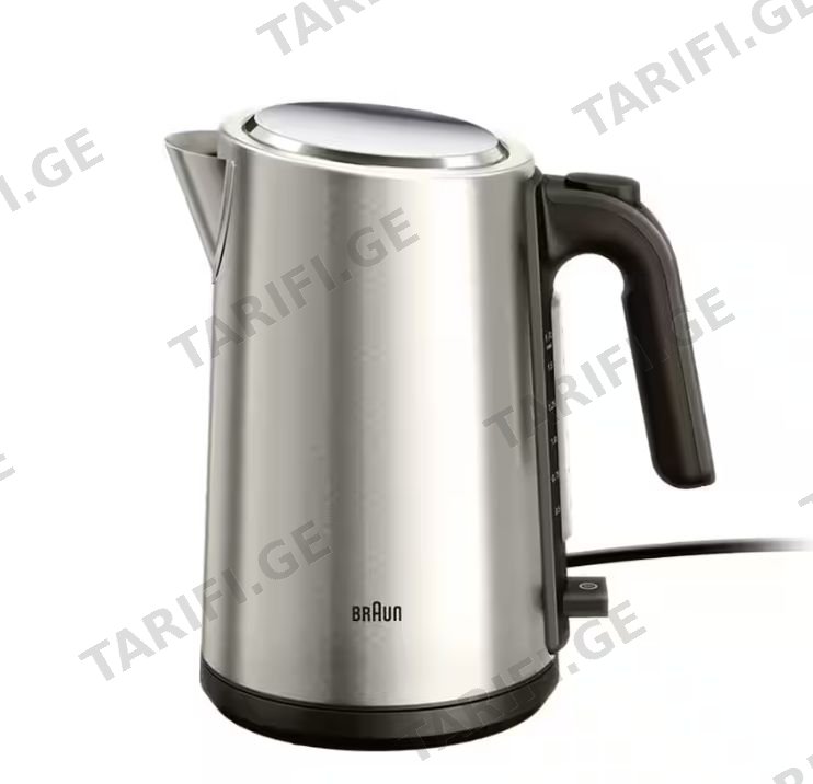 ჩაიდანი BRAUN WK5200BK ელექტრო 1.7 ლ მეტალი