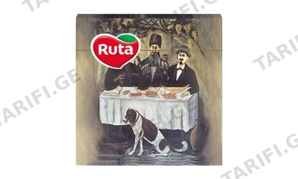 ხელსახოცი / RUTA / ქეიფი ვაზის ტალავერში 33x33 20 ფურც. 2 ფენიანი ნახატით