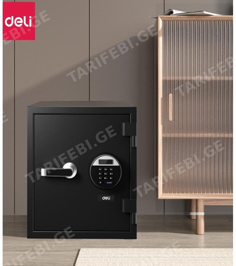 სეიფი T581 ზომა. 42*38*30 სმ BLACK FIREPROOF SAFE მწარ. deli