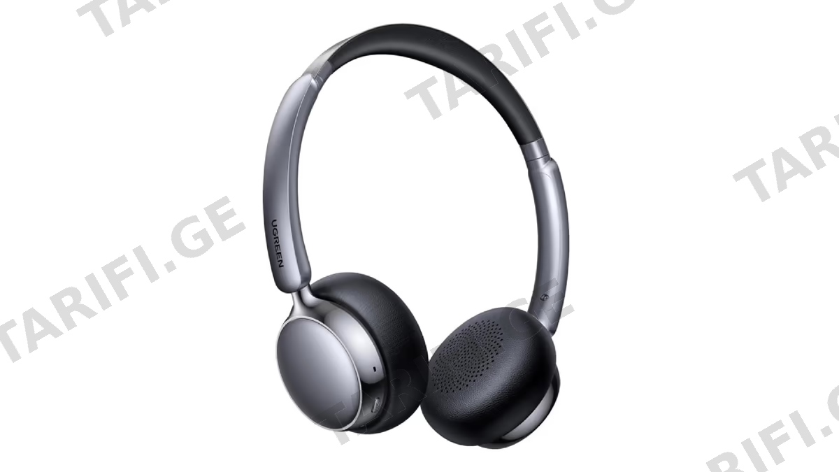 ყურსასმენი Ugreen HP207 (75630) Studio Plus, Headset, Wireless, Bluetooth, Black/Silver