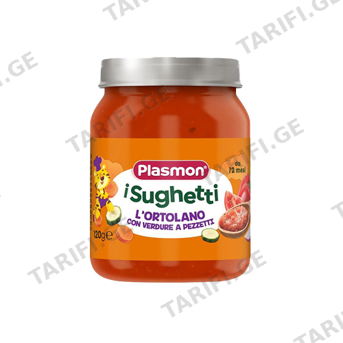 Plasmon - პასტის სოუსი პომიდვრით და ბოსტნეულით - 120 გ