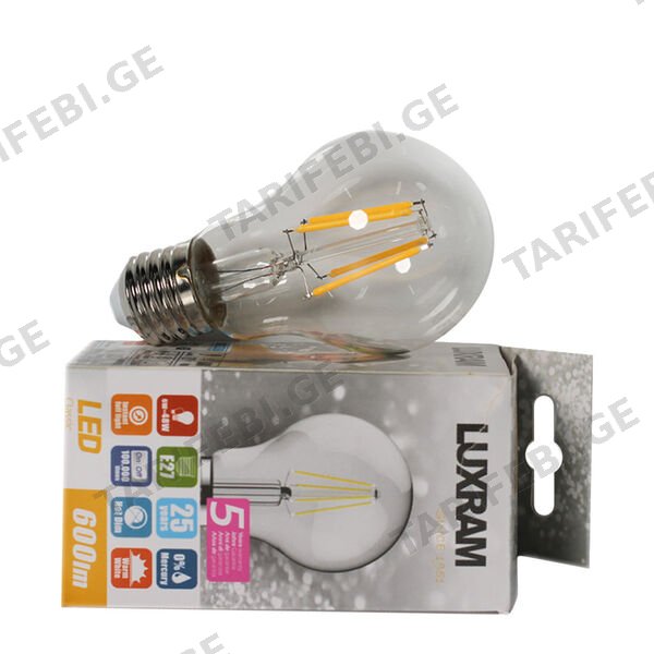 LED ნათურა ეკო 6ვტ 2700კ LUXRAM E27 L171-1435