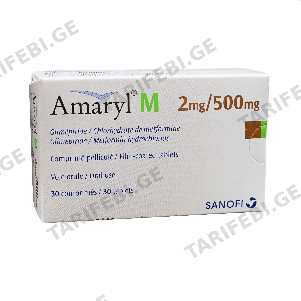 ამარილი - Amaryl M 2/500მგ 30 ტაბლეტი