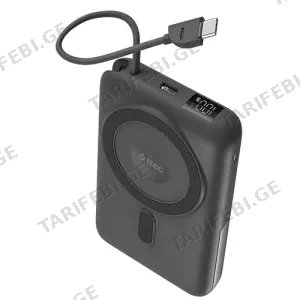 Ttec Recharger M LCD 10000mAh Magesafe comp PD20W Power Bank With USB-C and Stand Black 2BB230GR
