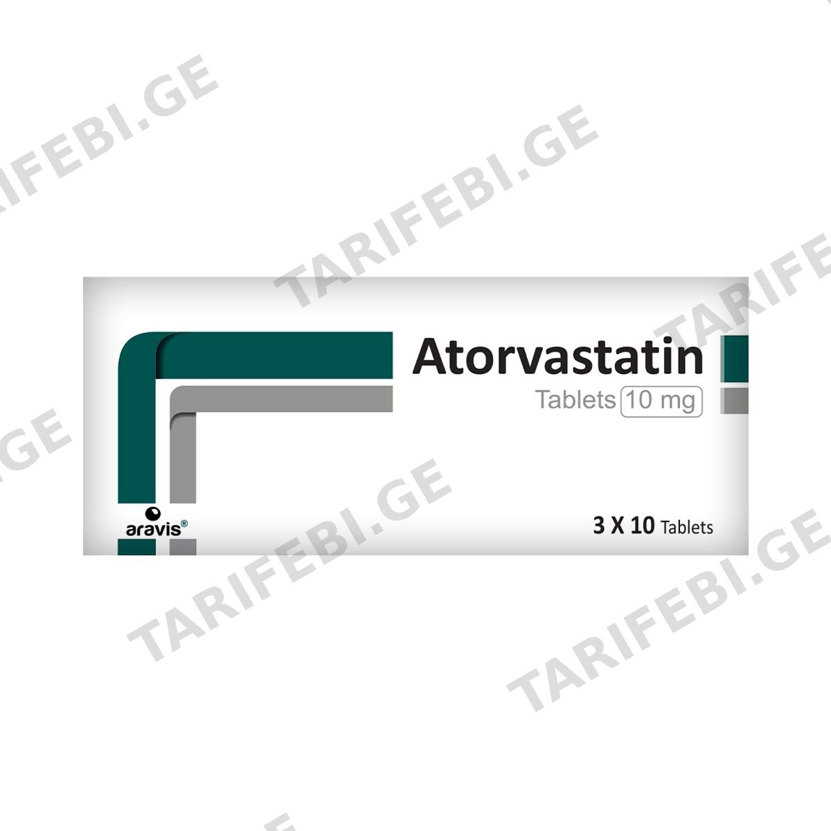 ატორვასტატინი - Atorvastatin 10 მგ 30 ტაბლეტი