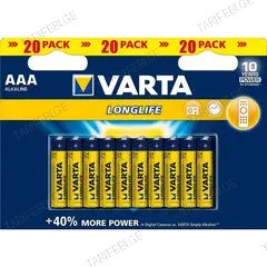 ელემენტი VARTA Alkaline AAA LL 1.5 V 20 ც