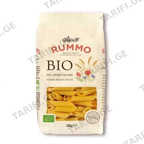 მაკარონი პენე რიგატე ბიო / RUMMO / 500 გრ