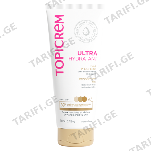 ტოპიკრემი - რძე ავტოგასარუჯი 200მლ 2224/2897 Topicrem - face/body self tanning 200 ml 2224/2897