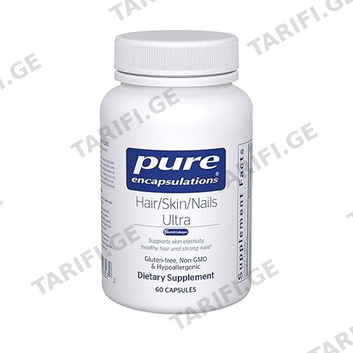 თმა კანი ფრჩხილი ულტრა 60 კაფსულა ფიური - Pure
