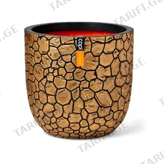 ქოთანი ყვავილის Capi Europe Planter ball Clay NL 43x41სმ შავი-ოქროსფერი